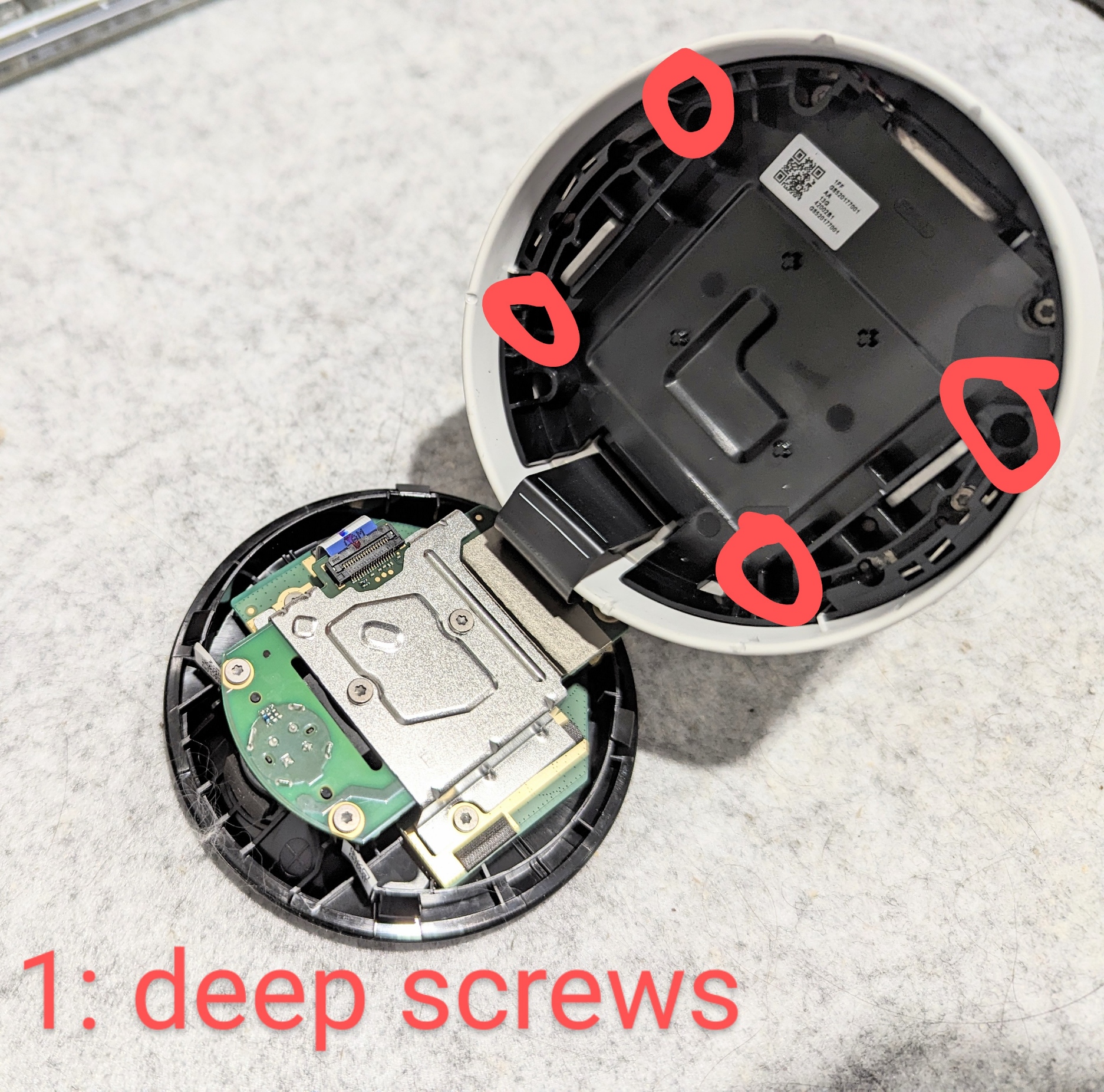 the four deep screws